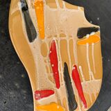 Flat, fruit cup design and vintage glazed ceramic