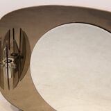 Miroir en verre italien à deux tons avec appliques en verre