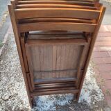 4 folding teak chairs
