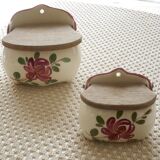 Antique wall spice boxes made of earthenware