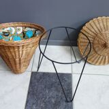 Rattan sewing basket 1950