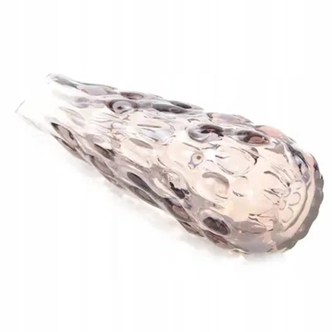 Vase en forme de haricot, en verre rouge, Ząbkowice, Pologne, années 1970