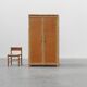 Mid-century bamboo and rattan wardrobe, Italy ca. 1960