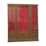 3-door oak bookcase