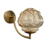 Vintage chiseled glass wall lamp