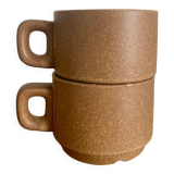 Duo de tasses à café en grès