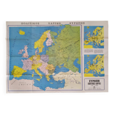 Large map of europe published for schools in greece (front / back)
