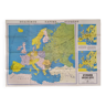 Grande carte de l'europe éditée pour les écoles en grèce (recto/verso)