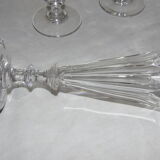 Baccarat 9 flutes a champagne en cristal XIXeme modele d'harcourt