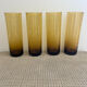 4 verres ambrés