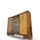 Striking Art Deco birch wood sideboard