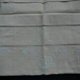 Pair of pillowcases early twentieth century métis ivory with monogram