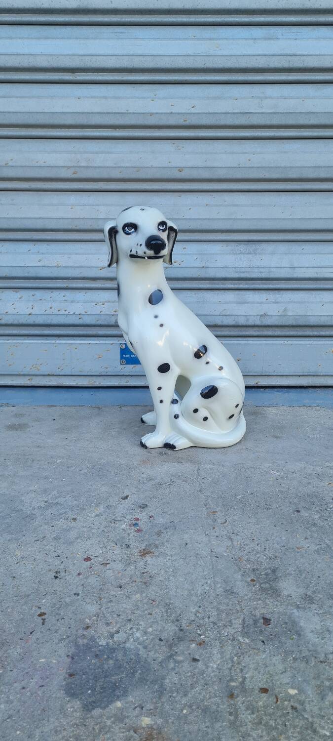 Dalmatian dog in earthenware from the 70s