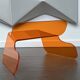 Orange plexiglass chair, 1970s France.