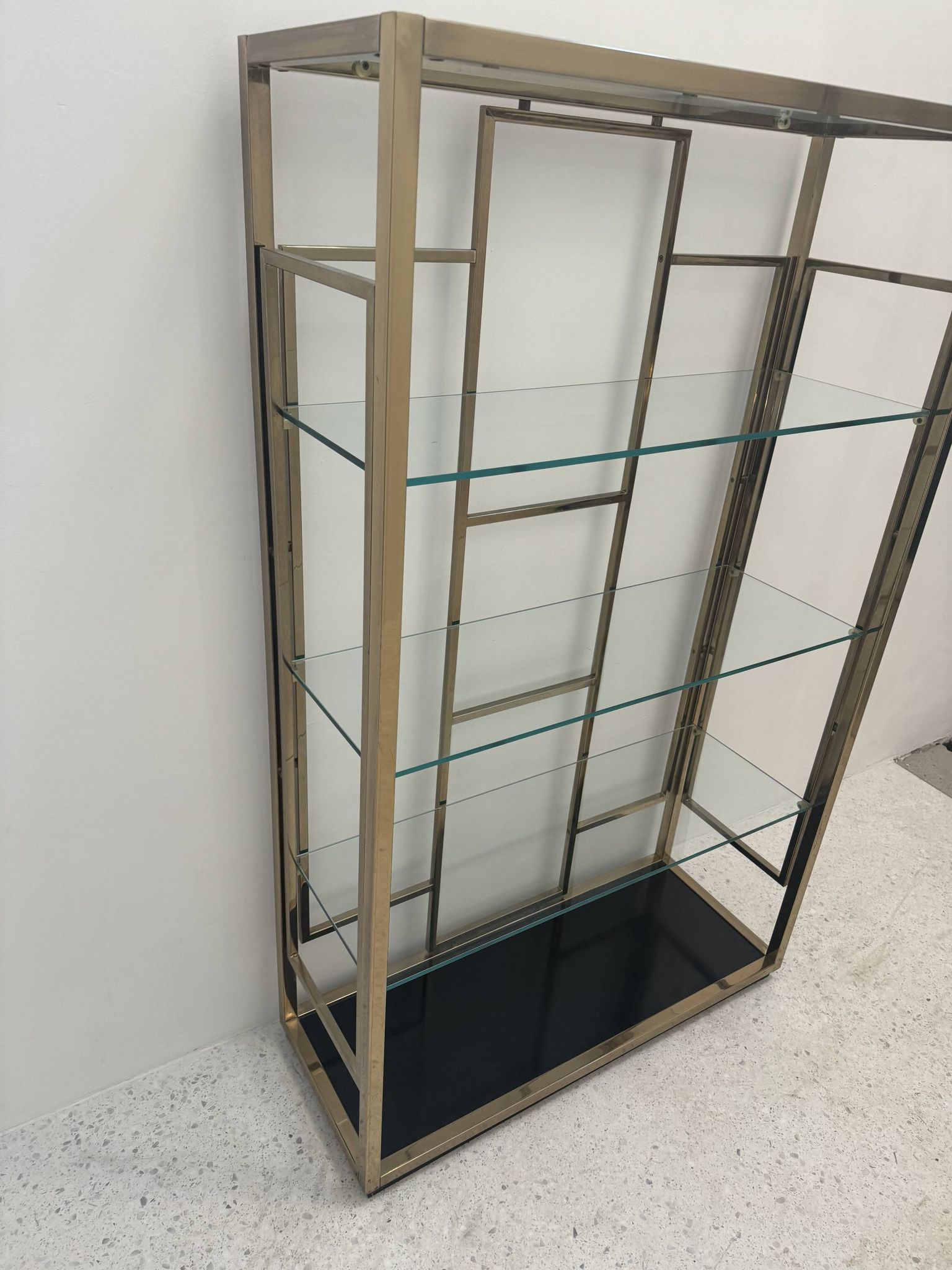 Étagère métal doré années 70s