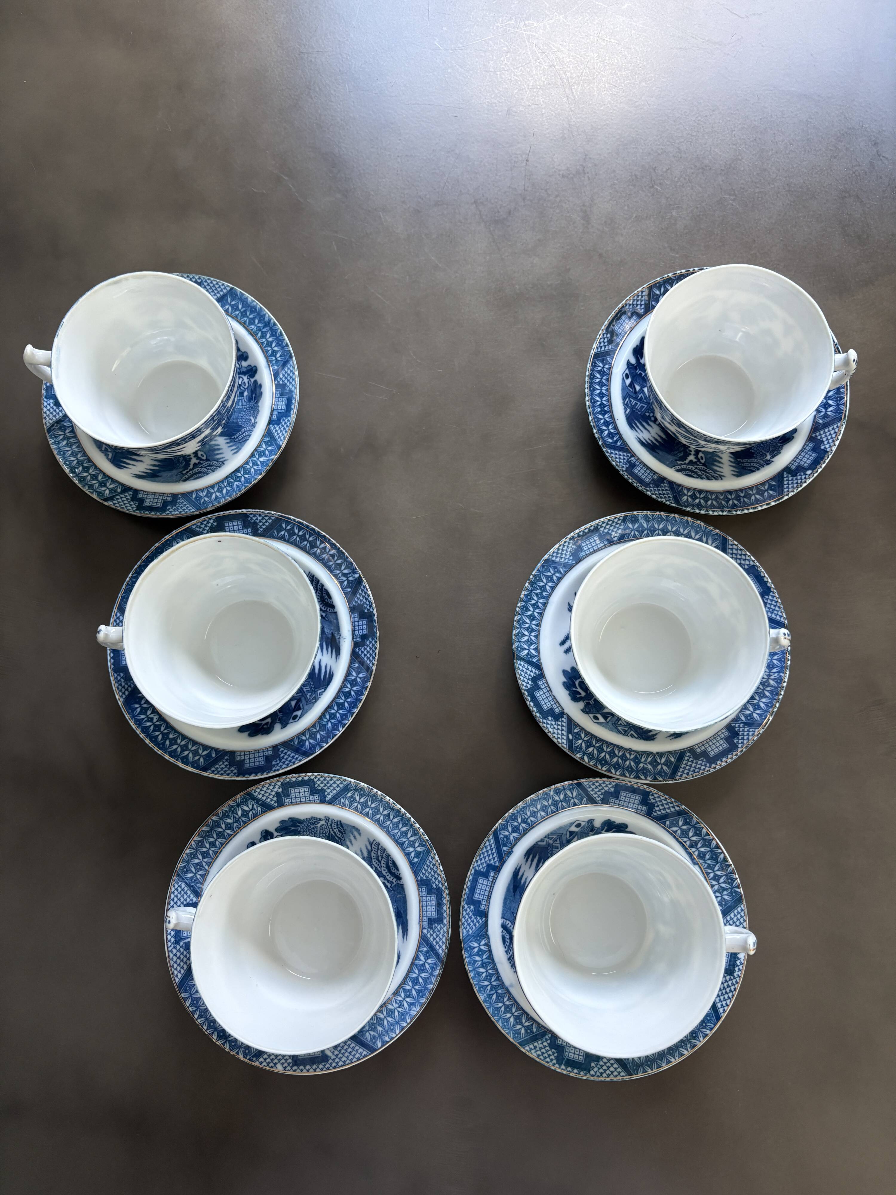 6 Tasses porcelaine de Chine