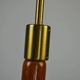 Scandinavian Modern Three-Light Pendant in Brass, Teak and Opaline Glass, 1960s