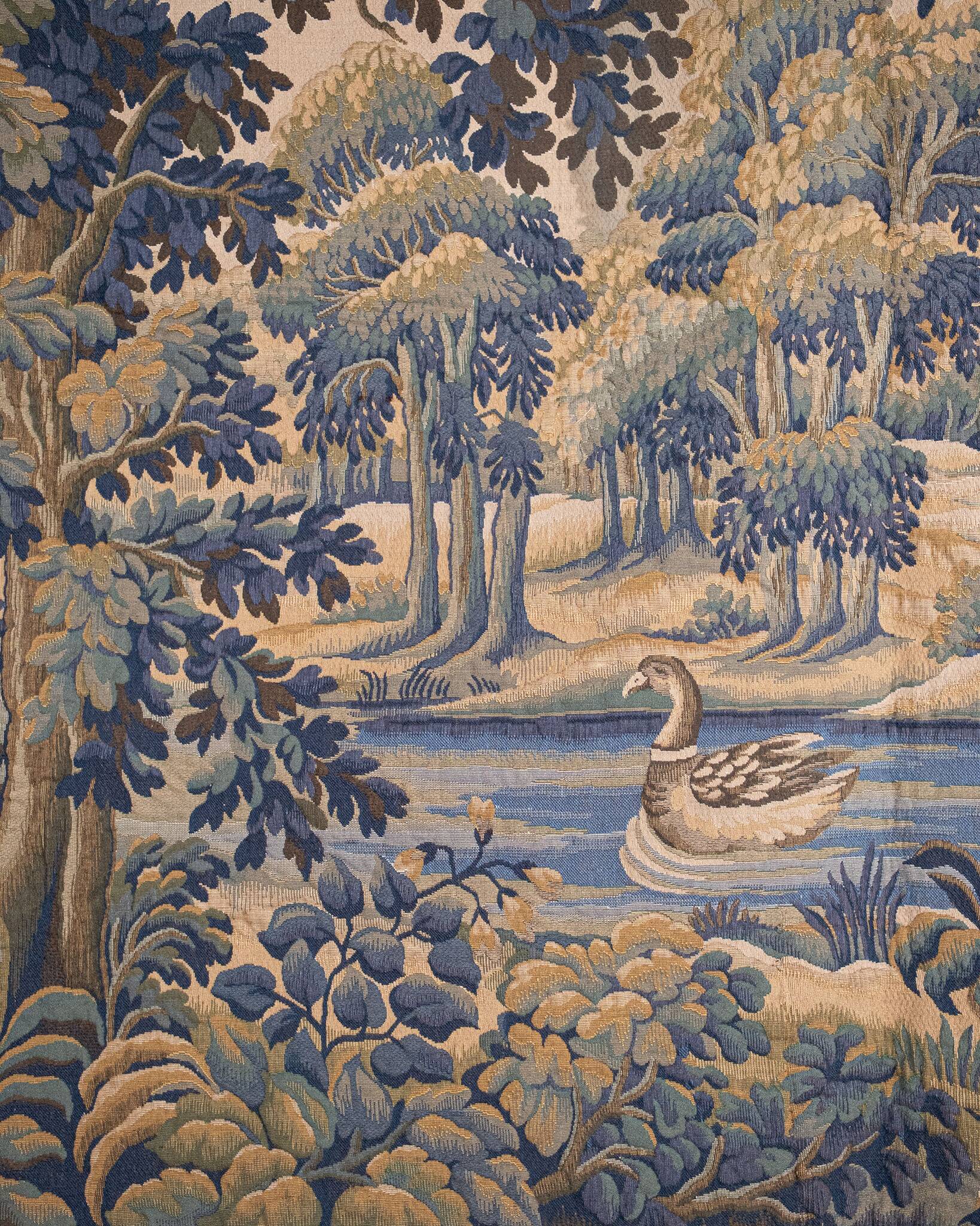 Verdure Tapestry with Ducks, Halluin Manufacture, France, 20th century