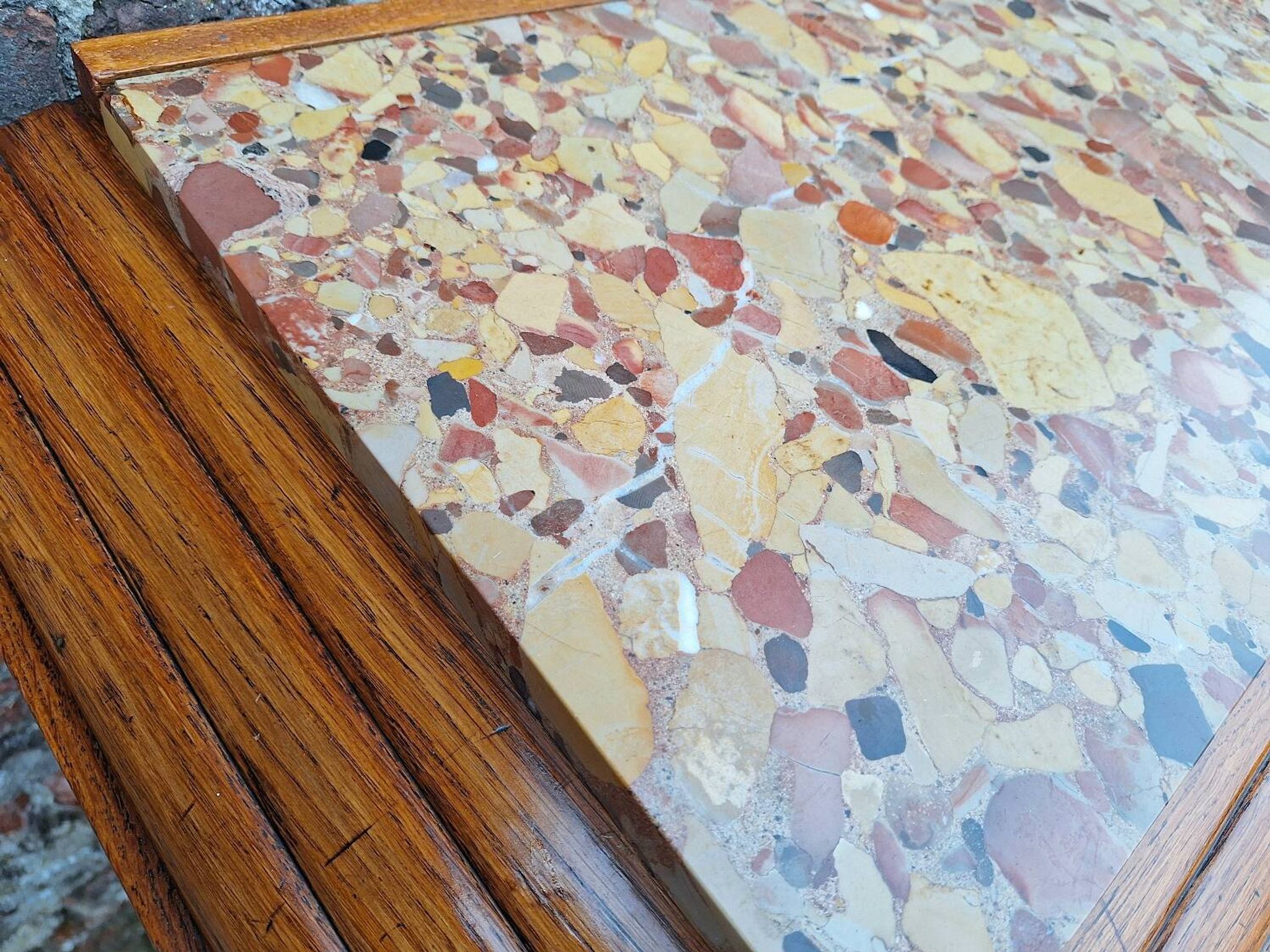 Art deco sideboard marble top, old buffet furniture, vintage dresser