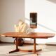 Vintage Dyrlund dining table in teak – the excellence of Danish design.