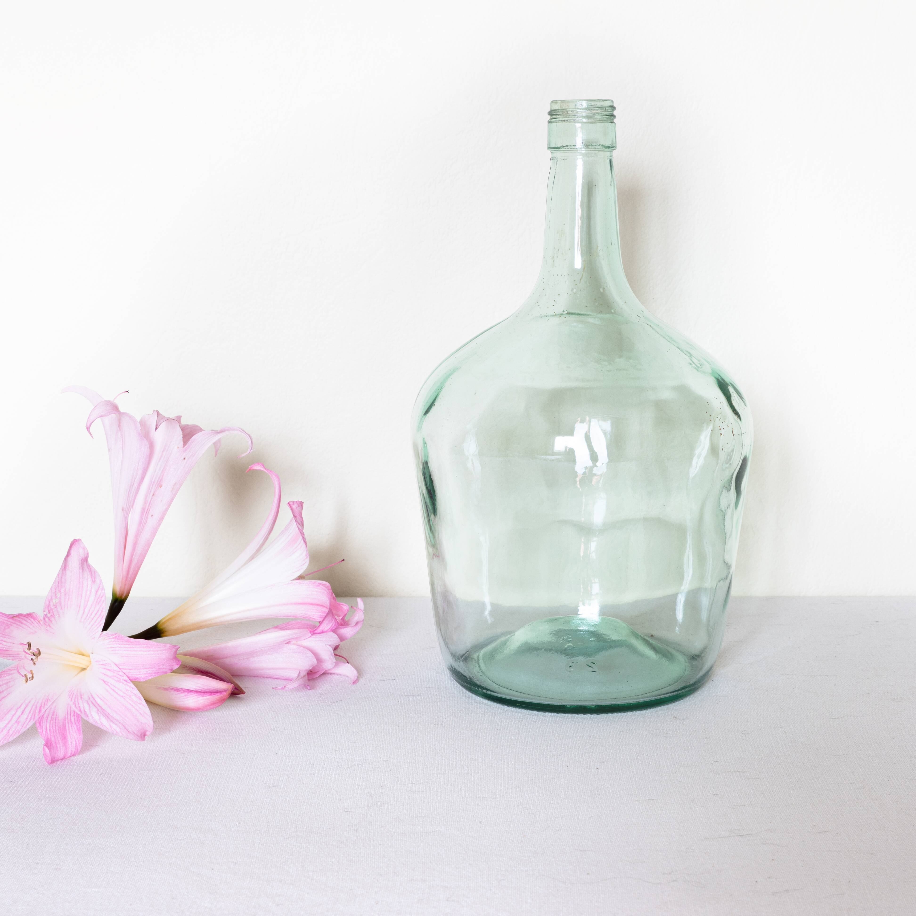 Bonbonne 2 litres transparente reflets bleus