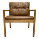 Scandinavian design leather armchair "Bernt Petersen" 1960.