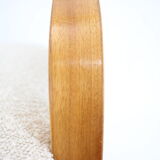 1970s ludvík volák four bentwood dining chairs in boucle fabric, czechoslovakia