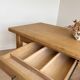 Old farmhouse table in solid oak with a drawer.