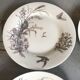 5 dessert plates porcelain gold medals exp 1867 1978 birds