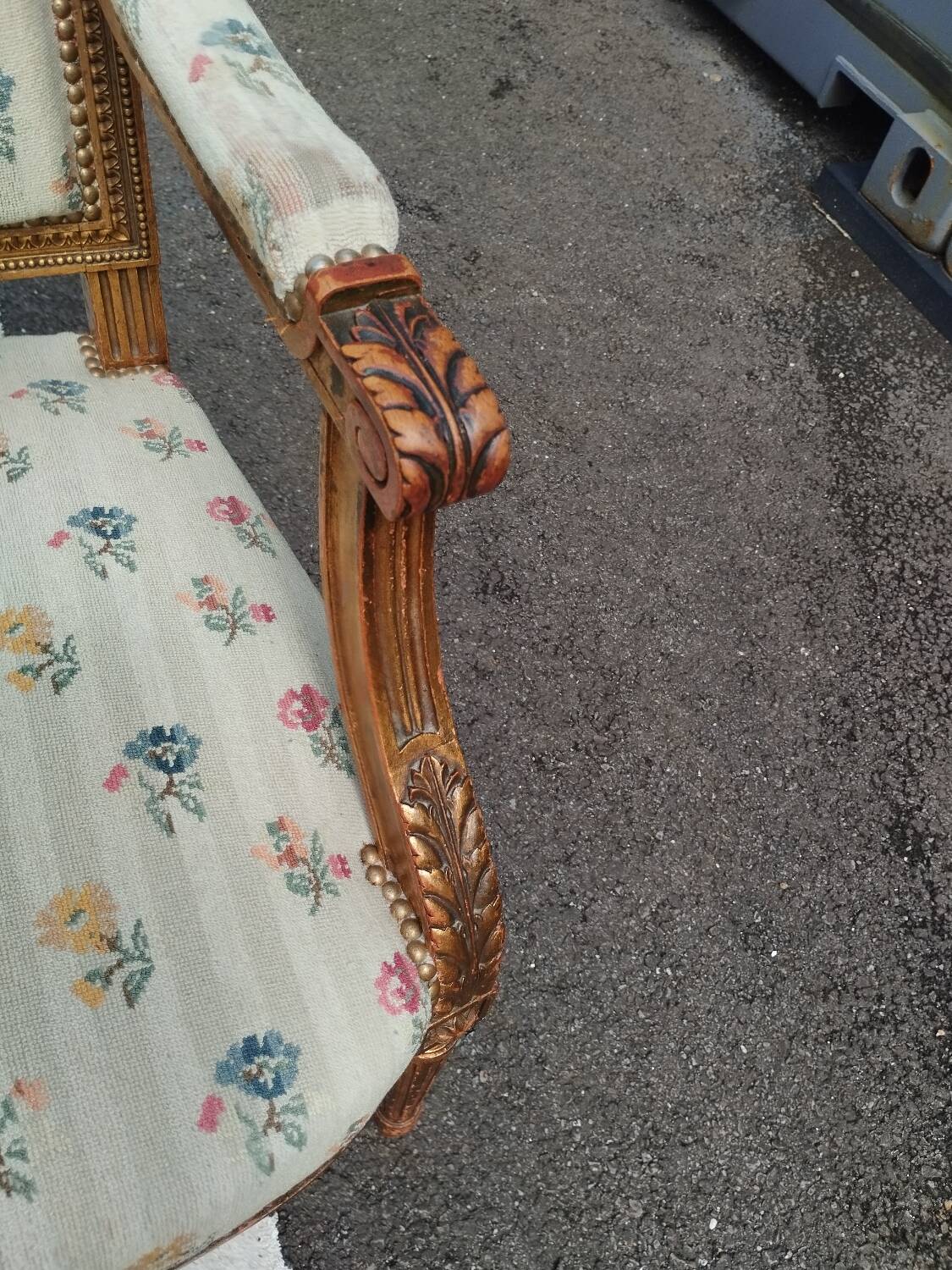 Pair of old Louis XVI style armchairs