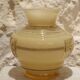 Yellow glass vase with Art Deco decoration signed D'Argyl circa 1930