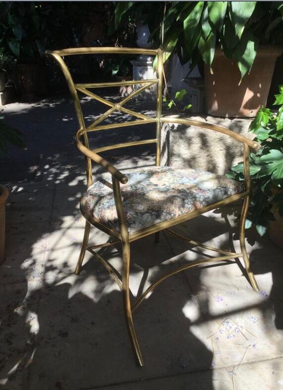 Large office chair circa 1950/60 in Brass