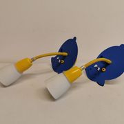 Cute hippo wall lamps for the children's room, Danish design from the 80-90s.