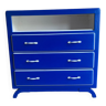 Blue and white mustache chest of drawers