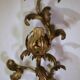 Pair of floral wall sconces in gilt steel, 1960s