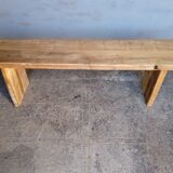 Old patinated solid wood bench 140cm
