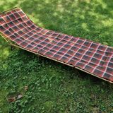Extra bed, quilted sun lounger, Lafuma vintage 1970