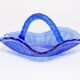 Vintage Blue Decorative Glass Bowl, Drost, Europe, 1960s
