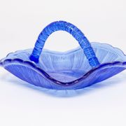 Vintage Blue Decorative Glass Bowl, Drost, Europe, 1960s