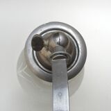 Art Deco metal lamp chrome and glass