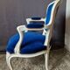 Fauteuil cabriolet patiné