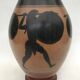 Reproduction of a Greek Attic-style black-figure vase depicting warriors