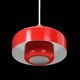 Red “Go-Go” pendant lamp by Dan Heersø for Vitrika / 1970s / Danish modern design