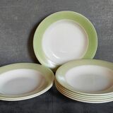 Eight earthenware plates from salins 50s