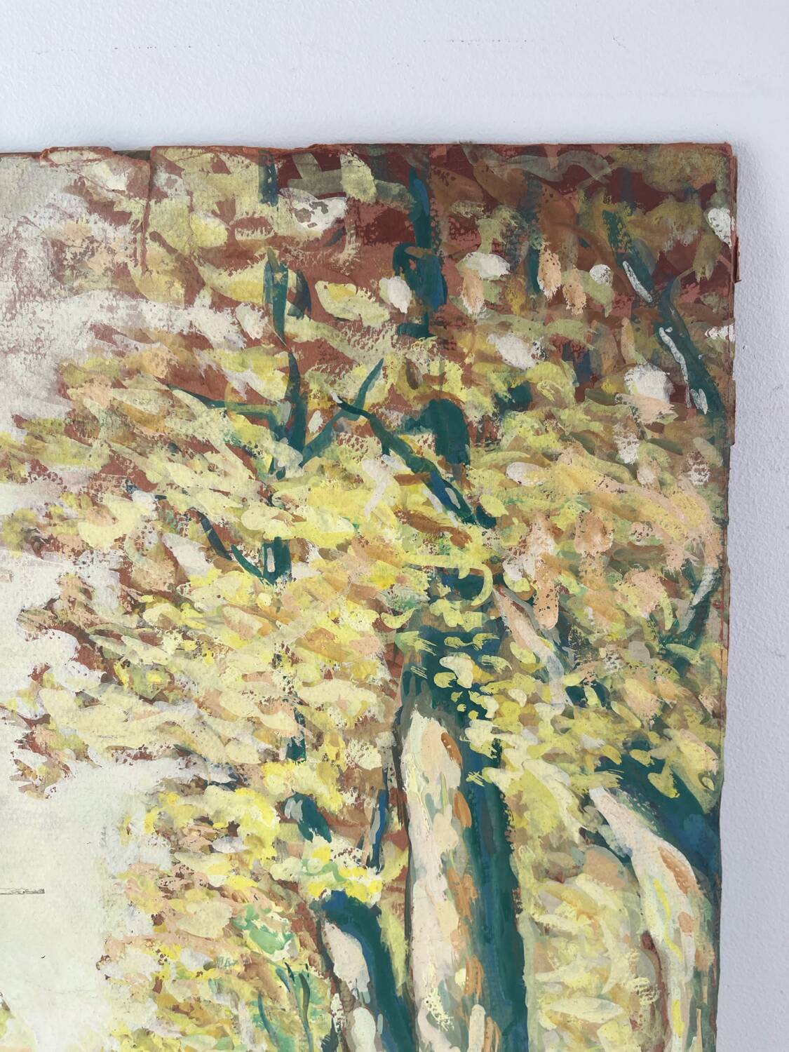 Bright walk, oil on paper signed Vero Cim.