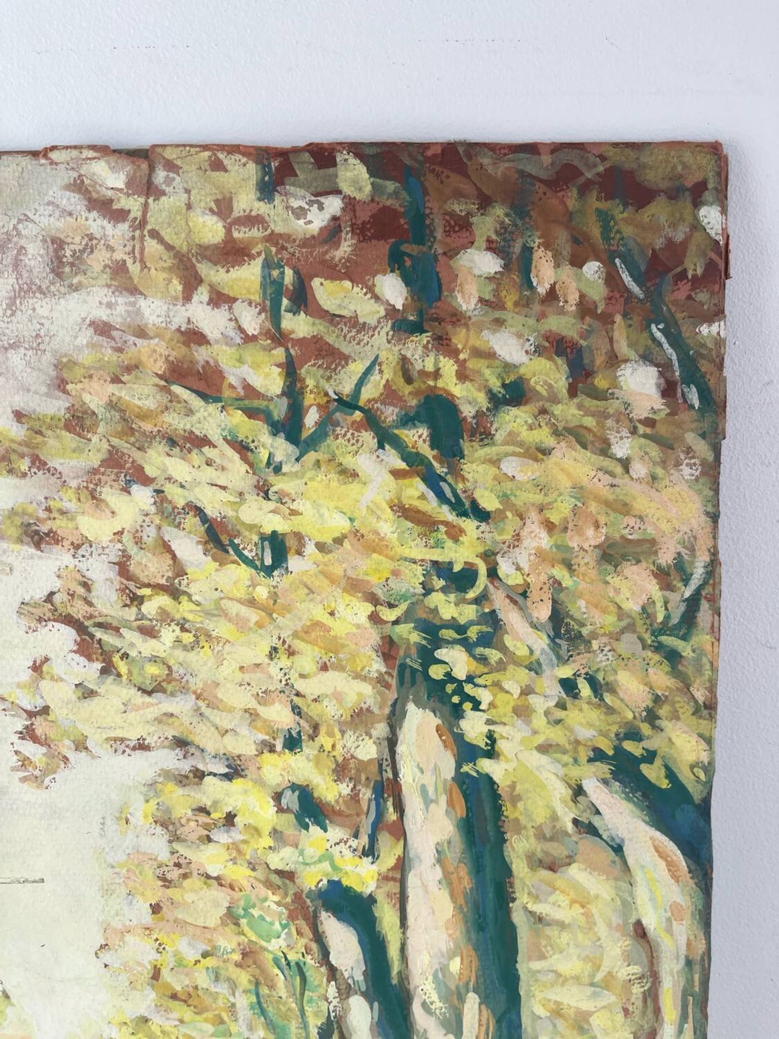 Bright walk, oil on paper signed Vero Cim.