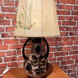 Ceramic table lamp with lampshade