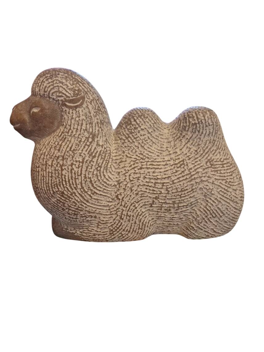 Stone sculpture of a camel by Islay Grimes