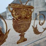 Venetian Mirror Art Deco brasserie bistro in eglomerized glass 204x105cm