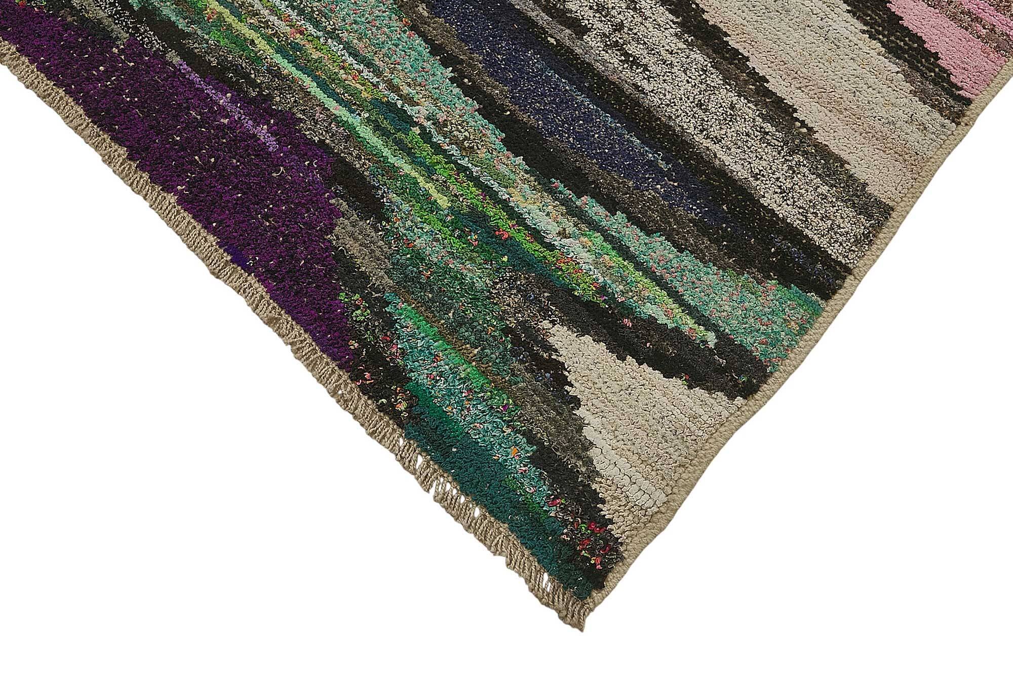Handwoven Turkish Recycled Boho Rug 205 cm x 313 cm